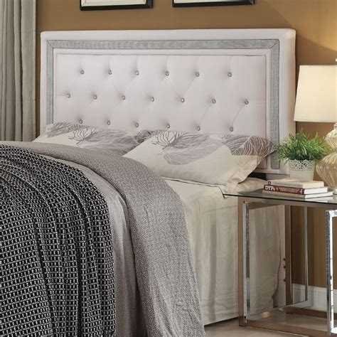 Coaster Andenne Tufted Full Queen Panel Headboard In White 21032339876