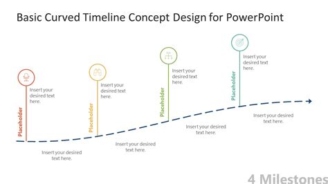 Basic Curved Timeline Powerpoint Template Google Slides