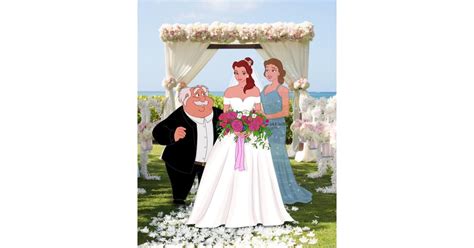 Artist Transforms Disney Princesses Into Brides With Parents Popsugar