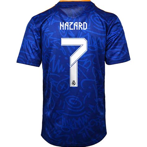 2021 22 Adidas Eden Hazard Real Madrid Away Jersey SoccerPro