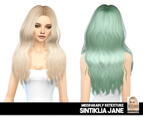 Sims 4 Hairs Miss Paraply Sintiklia Jane Solid And Dark Roots Hair