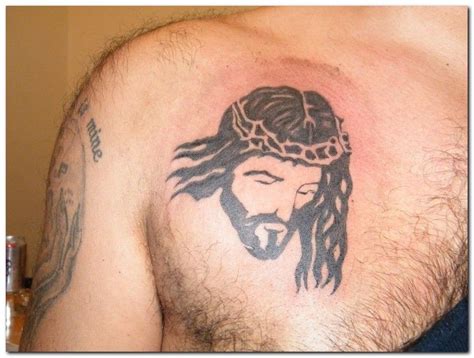Tribal black jesus tattoo design; Pin on Jesus Tattoo Designs