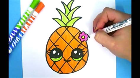 Leinwandbilder erfreuen sich bereits seit langem großer beliebtheit: Kawaii Ananas 🍍 Zeichnen ~Ganz einfach🖤 - YouTube