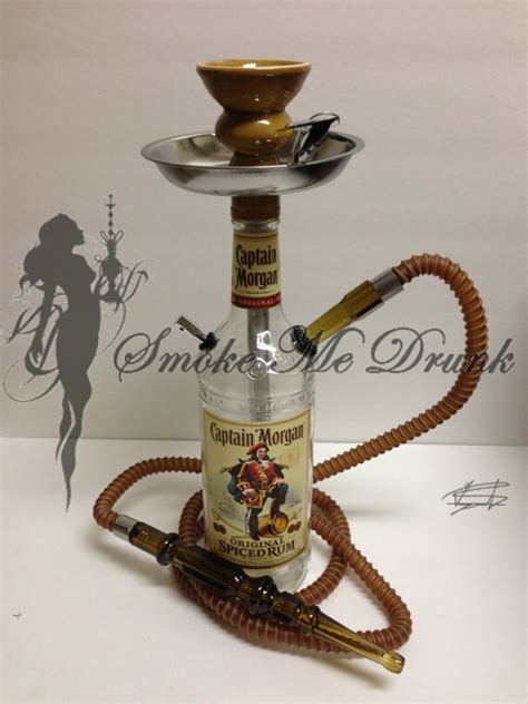 Captain Morgan Custom Hookah Brown 1 Liter With By Smokemedrunk