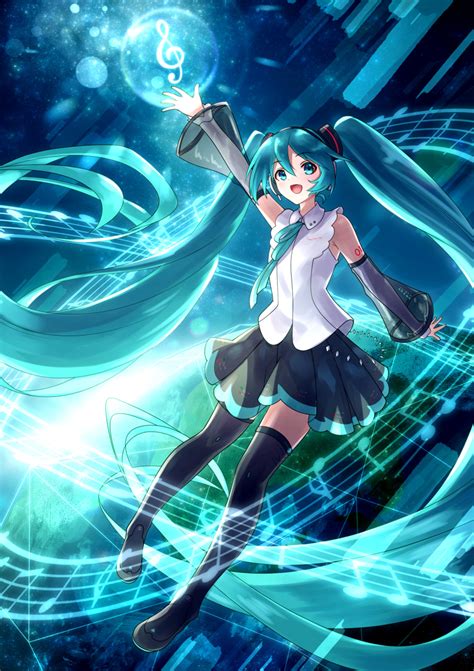 Safebooru 1girl Absurdly Long Hair Absurdres Arm Up Blue Eyes Blue Hair Boots Collared Shirt