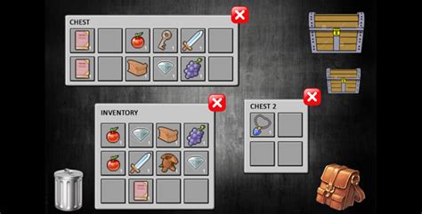 Rpg Inventory System For Games Capx Included By Dexterfly An