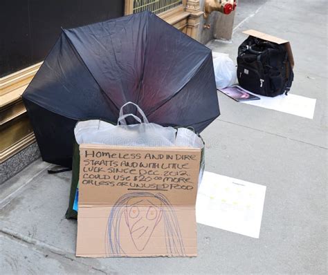 homeless man at 5th avenue in midtown manhattan editorial photography image of blasio
