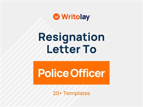 Police Officer Resignation Letter Sample 4 Templates Writolay