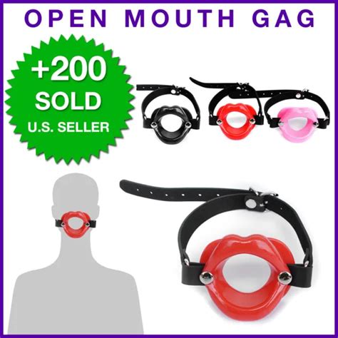 SILICONE SISSY BIMBO Open Mouth Gag Lips With Strap O Ring Lip Ball Costume PicClick