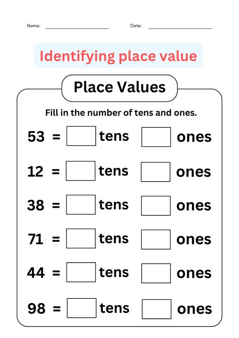 Printable Tens And Ones Worksheets Grade 1 Made By Teachers