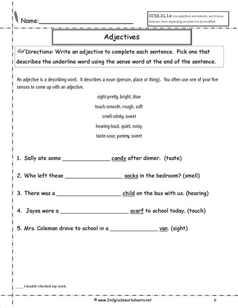 18 Adjectives Worksheets For Grade 2