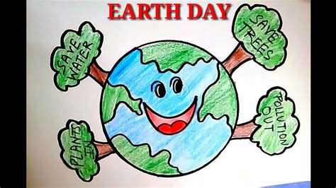 Earth Day Drawing Easy Save Earth Poster Reduce Reuse Recycle Poster