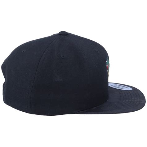 Thug Life T Rex Applique Black Camo Snapback Iconic Caps