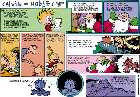 Calvin And Hobbes And The Dream Of A Gracious Santa Mockingbird