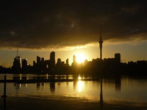 Auckland Sunrise From Westhaven Marina Pilaricke