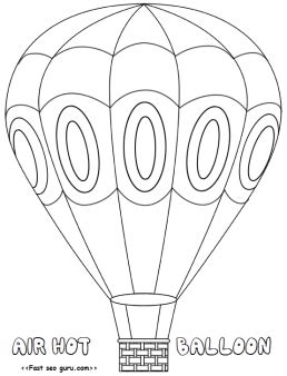 Hot air balloons are perfect for images. hot air balloon coloring pages free printable - Printable ...