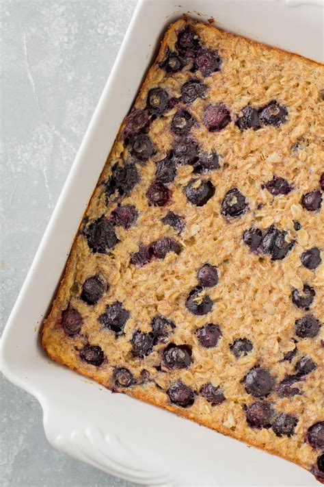 Healthy Blueberry Oatmeal Bake Recipe The Clean Eating Couple