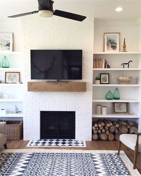 22 Awesome Shelves Next To Fireplace Fireplace Ideas