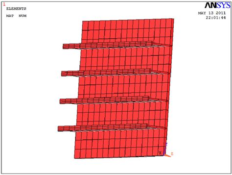 Stiffened Plate With Four Stiffeners With Homogeneous Arrangement