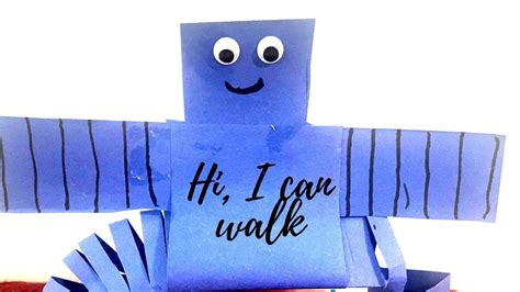 Walking Paper Robotorigami Roboteasy Paper Robotflexible Robot Youtube
