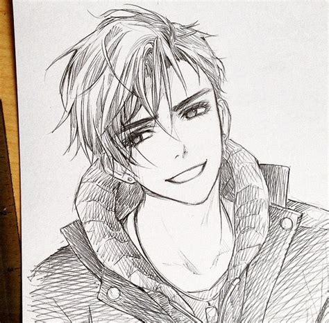 Birkadehmelek Anime Boy Sketch Anime Drawings Sketches Cool Drawings