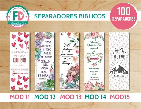 100 Separadores Bíblicos Cristianos Impresos Envio Gratis 450 00 en