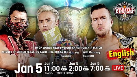 NJPW Wrestle Kingdom 16 Results 1 5 22