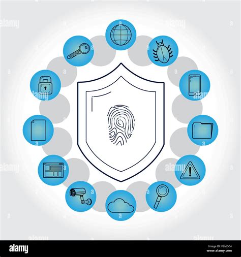 Cyber Security Icons Stock Vector Image And Art Alamy