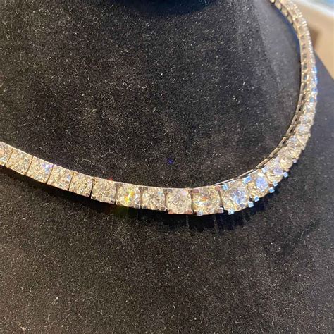 50ct Brilliant Cut Graduated Diamond Necklace Juels Limited Norwich