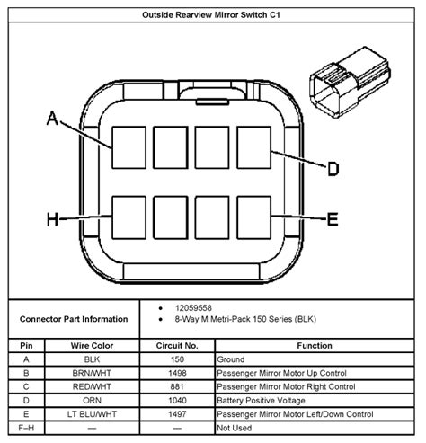 Gm Power Mirror Wiring Diagram Roseinspire