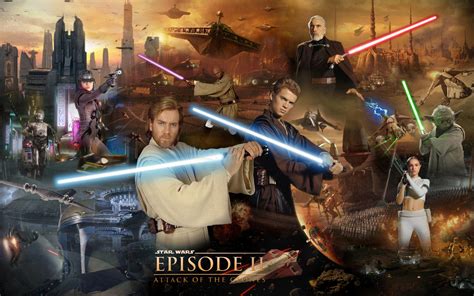 Attack Of The Clones Ep Ii Wallpapercollage Star Wars Attack Of