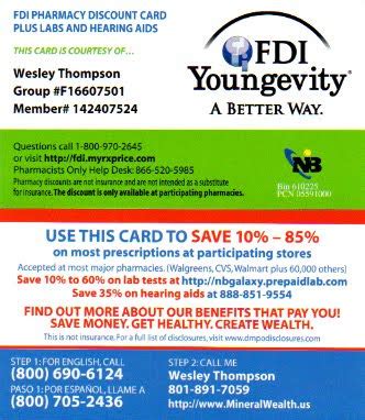 Save up to 80% here is your free discount card to use at walmart pharmacy , just print, download, or email and show to your pharmacist to receive your discount! .: New to Youngevity - FDI Youngevity Free Pharmacy Discount Card