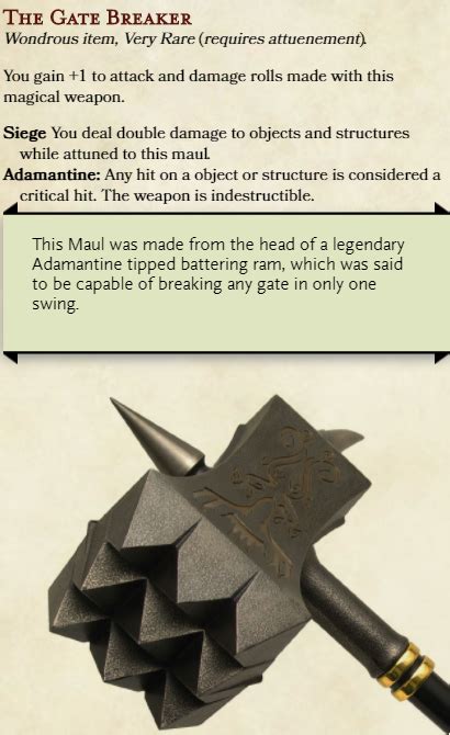 Magic Maul Dnd 5e Select An Item From The List To View It Here