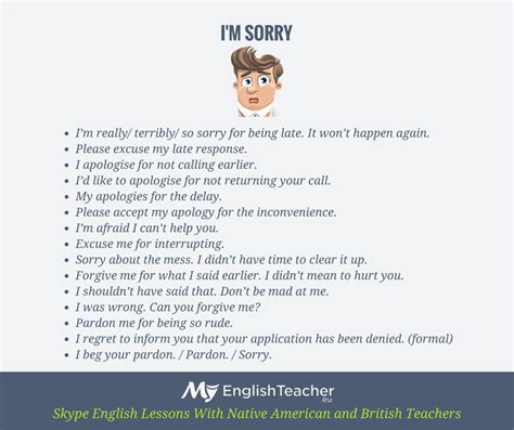 Expressions You Can Use When Apologising Excuse Me Sorry About The