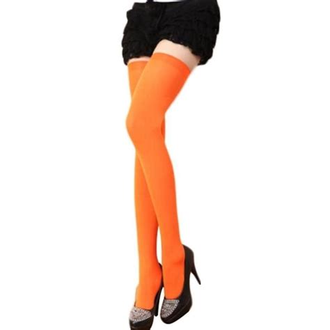 Girls Ladies Thigh High Over Knee Socks Women Candy Color Long Cotton Stockings Buy Online At
