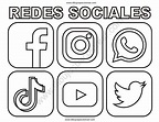 Logos de redes sociales para colorear