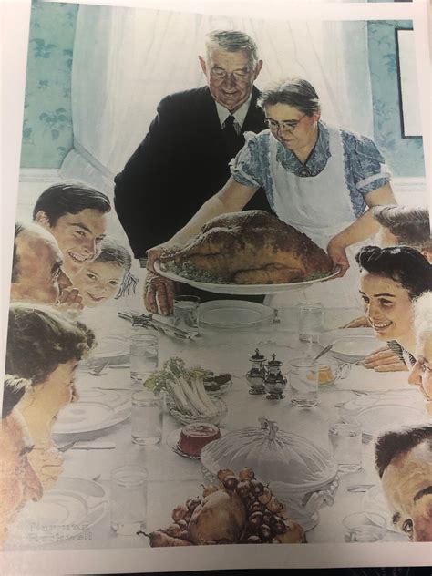 Norman Rockwell Thanksgiving One Of Four Freedoms Vintage Etsy