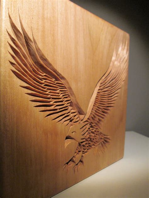 Eagle Carved Eagle Chip Carving Wood Carving Wooden By Halfron