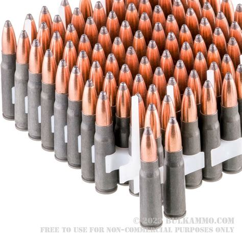 100 Rounds Of Bulk 762x39mm Ammo By Tula 154gr Sp