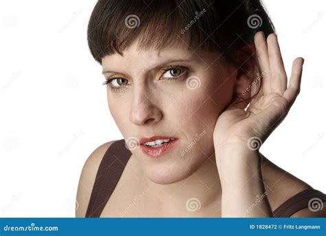 Listening Woman Stock Photo Image Of Loud Hear Confident 1828472