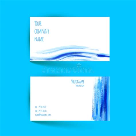 Business Card Watercolor Template Stock Illustrations 31628 Business