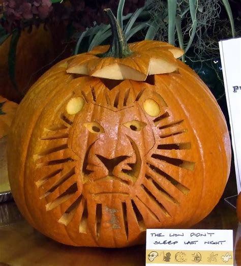 Pumpkin Carving Contest The Lion Didnt Sleep Last Night A Photo On