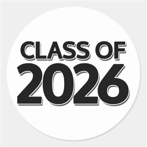 Class Of 2026 Classic Round Sticker