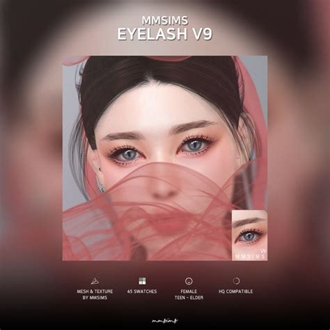 Mmsims Eyelash V9 Mmsims Sims 4 Cc Eyes Eyelashes Sims 4 Cc Makeup