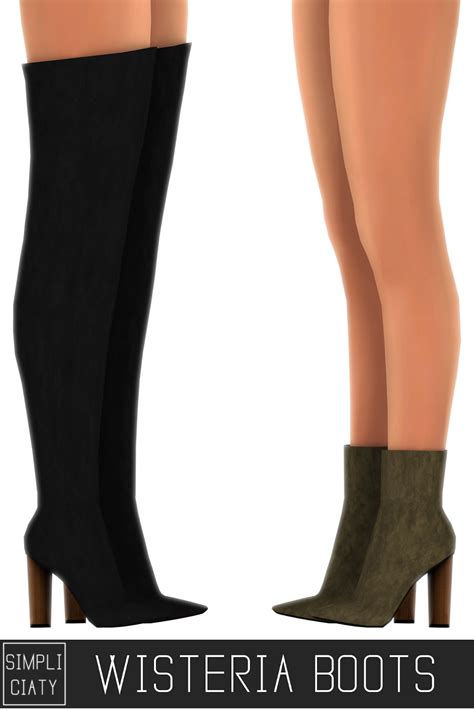 Wisteria Boots Sims 4 Sims 4 Cc Shoes Sims