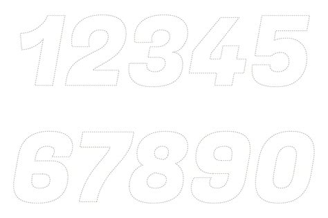 The bold outline of hollow bubble numbers are highly. 5 Best Images of Large Printable Cut Out Numbers - Free ...