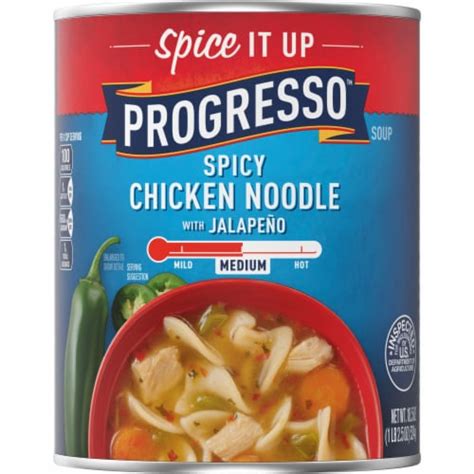 Progresso Spicy Chicken Noodle Soup With Jalapeno 185 Oz Foods Co