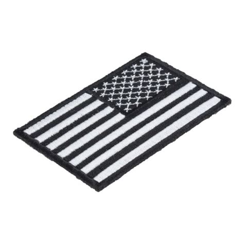 American Flag Black And White Reversed Patch Us Flag Patches Ebay