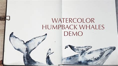 Watercolor Humpback Whales Demo Youtube