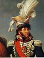 a painting of a man in uniform with feathers on his head and an ...